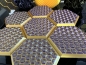 Preview: 3D Wandpaneele Mosaik | Farben: Seiden Gold & Lila + Gold