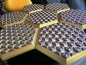 Preview: 3D Wandpaneele Mosaik | Farben: Seiden Gold & Lila + Gold