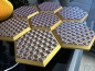 Preview: 3D Wandpaneele Mosaik | Farben: Seiden Gold & Lila + Gold
