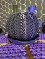 Preview: 3D Pflanzenkübel Moderner Designer-Pflanzentopf, Farbe: Gold-Lila-Schwarz