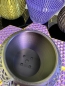 Preview: 3D Pflanzenkübel Moderner Designer-Pflanzentopf, Farbe: Gold-Lila-Schwarz