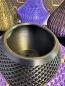 Preview: 3D Pflanzenkübel Moderner Designer-Pflanzentopf, Farbe: Gold-Schwarz