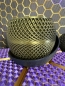 Preview: 3D Blumentopf Moderner Designer-Pflanzentopf, Farbe: Gold-Schwarz