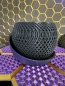Preview: 3D Blumentopf Moderner Designer-Pflanztopf, Blumenkübel, Farbe: Gold-Lila-Schwarz