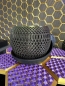 Preview: 3D Blumentopf Moderner Designer-Pflanztopf, Blumenkübel, Farbe: Gold-Lila-Schwarz