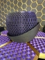 Preview: 3D Blumentopf Moderner Designer-Pflanztopf, Blumenkübel, Farbe: Gold-Lila-Schwarz
