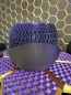 Preview: 3D Blumentopf Moderner Designer-Pflanztopf, Blumenkübel, Farbe: Gold-Lila-Schwarz