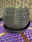 Preview: 3D Blumentopf Moderner Designer-Pflanztopf, Blumenkübel, Farbe: Gold-Lila-Schwarz