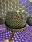 Preview: 3D Blumentopf Moderner Designer-Pflanztopf, Blumenkübel, Farbe: Gold-Schwarz