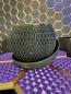 Preview: 3D Blumentopf Moderner Designer-Pflanztopf, Blumenkübel, Farbe: Gold-Schwarz