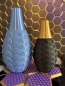 Preview: Elegante 3D-Druck Vase, Farbe: Seiden Lila + Gold + Schwarz