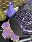 Preview: Vase, 3D Deko & Design, Farbe: Gold-Lila-Schwarz