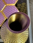 Preview: Vase 3D Deko & Design, Farbe: Gold-Lila