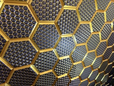 3D Wandpaneele Mosaik | Farben: Seiden Gold & Lila + Gold + Schwarz