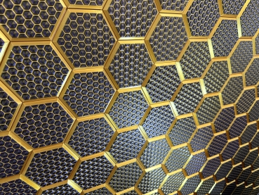 3D Wandpaneele Mosaik | Farben: Seiden Gold & Lila + Gold + Schwarz