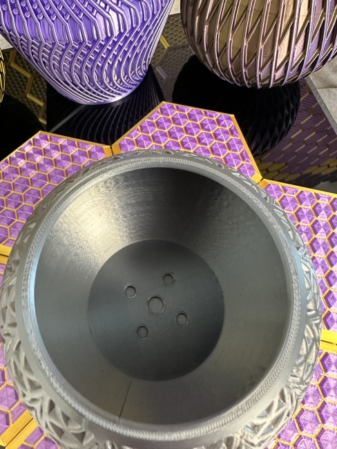 3D Pflanzenkübel Moderner Designer-Pflanzentopf, Farbe: Titan Grau
