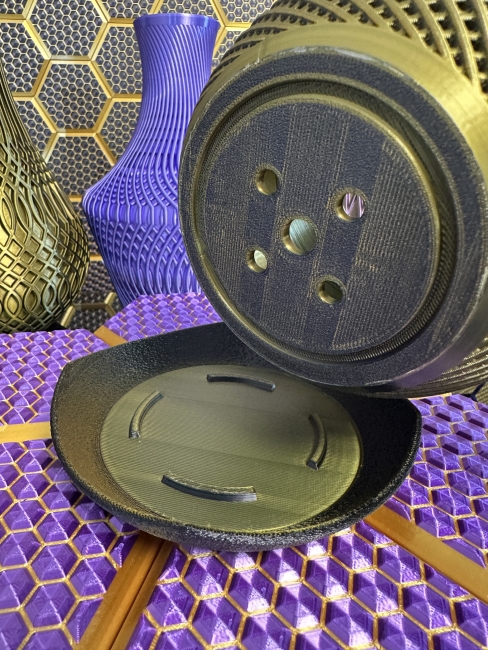3D Pflanzenkübel Moderner Designer-Pflanzentopf, Farbe: Gold-Schwarz