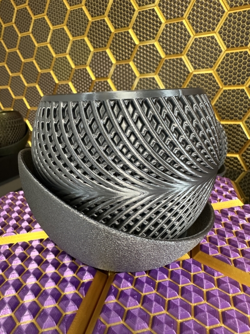 3D Blumentopf Moderner Designer-Pflanzentopf, Farbe: Titan Grau