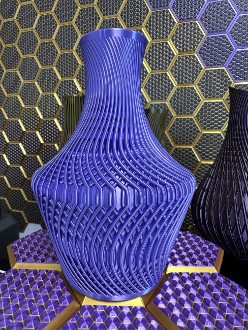 Big Vase, 3D Deko & Design, Seide Lila