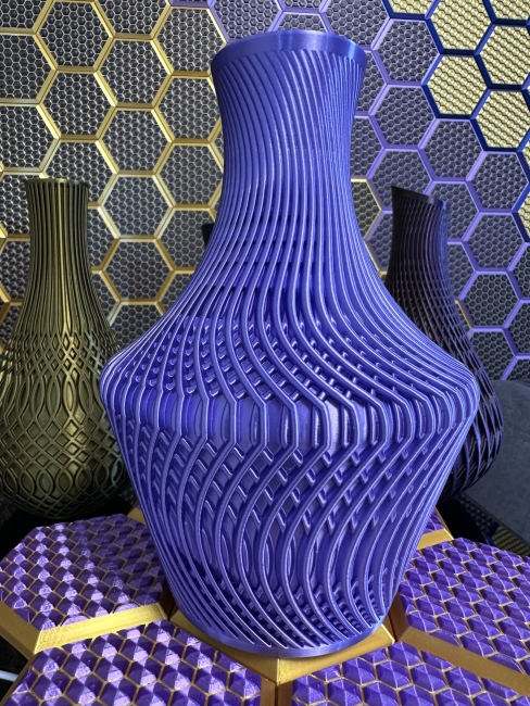 Big Vase, 3D Deko & Design, Seide Lila