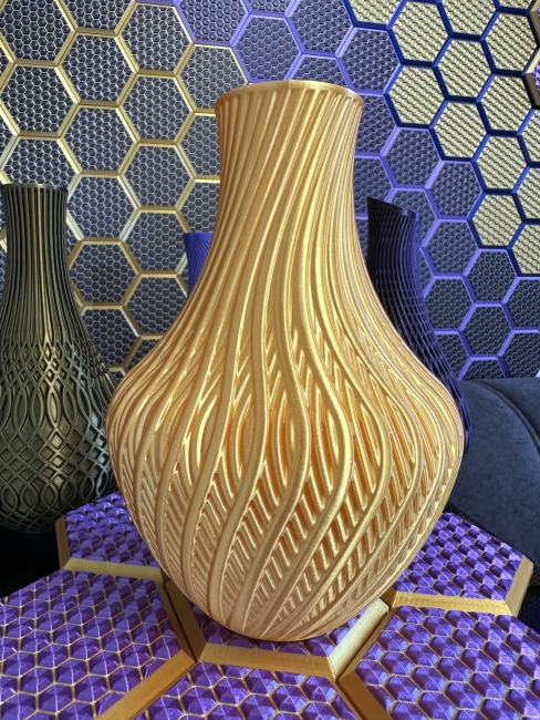 Big Vase, 3D Deko & Design, Farbe: Seide Gold