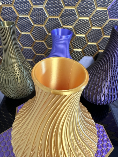 Big Vase, 3D Deko & Design, Farbe: Seide Gold