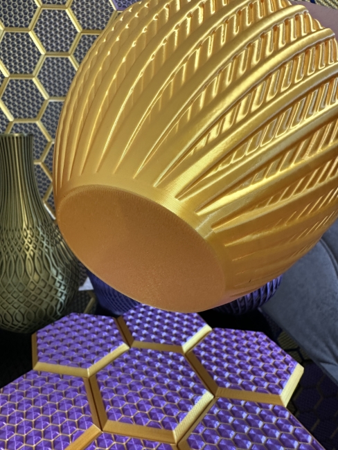 Big Vase, 3D Deko & Design, Farbe: Seide Gold