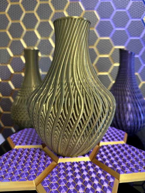 Big Vase, 3D Deko & Design, Farbe: Gold-Schwarz