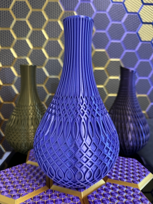 Vase, 3D Deko & Design, Farbe: Seide Lila