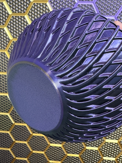 Vase 3D Deko & Design, Farbe: Gold-Lila