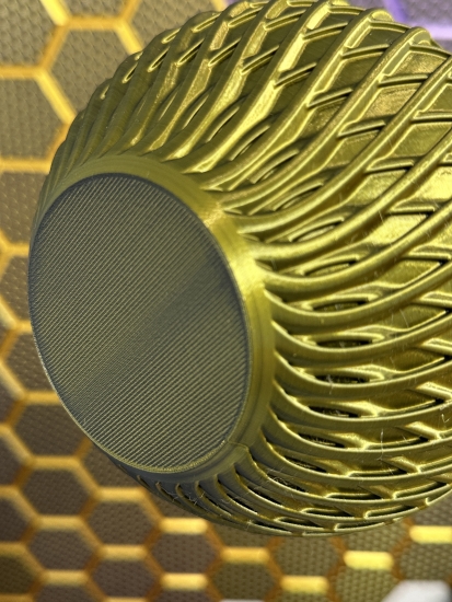 Vase, 3D Deko & Design, Farbe: Gold-Schwarz