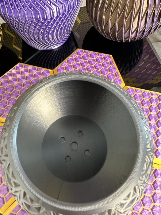 3D Pflanzenkübel Moderner Designer-Pflanzentopf, Farbe: Titan Grau