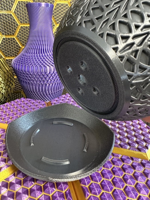 3D Pflanzenkübel Moderner Designer-Pflanzentopf, Farbe: Titan Grau