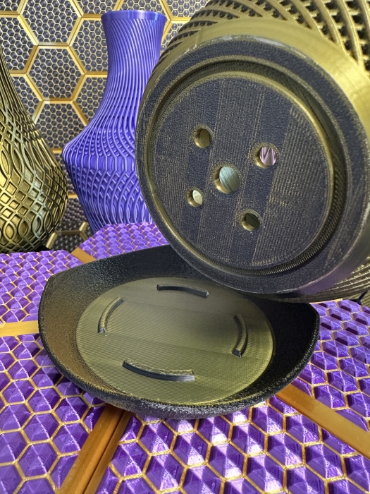 3D Pflanzenkübel Moderner Designer-Pflanzentopf, Farbe: Gold-Schwarz