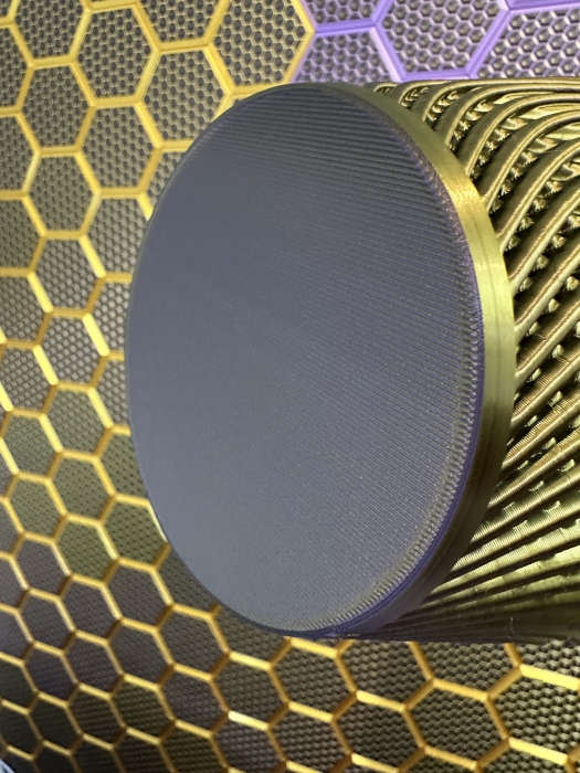 Big Vase, 3D Deko & Design, Seide Gold-Lila-Schwarz