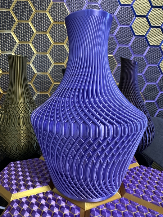 Big Vase, 3D Deko & Design, Seide Lila
