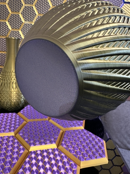 Big Vase, 3D Deko & Design, Farbe: Gold-Lila-Schwarz