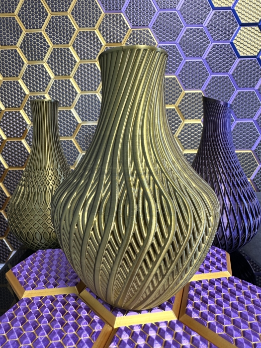 Big Vase, 3D Deko & Design, Farbe: Gold-Schwarz