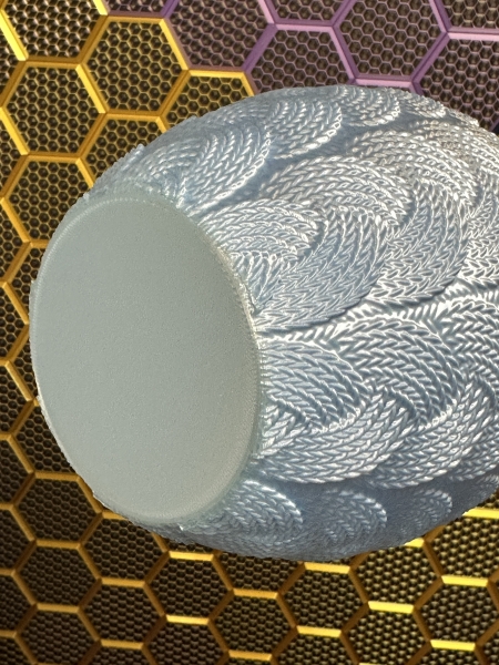 Elegante 3D-Druck Vase, Farbe: Seide Blau