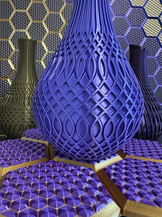 Vase, 3D Deko & Design, Farbe: Seide Lila
