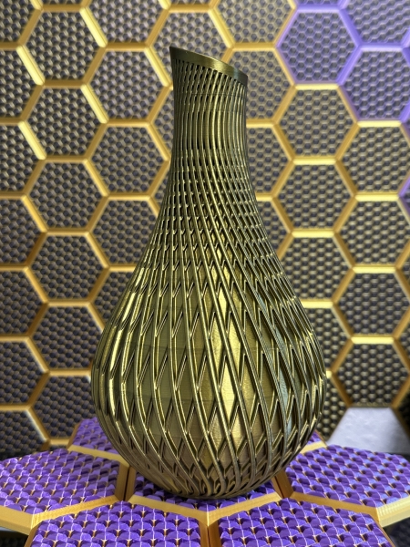 Vase, 3D Deko & Design, Farbe: Gold-Schwarz