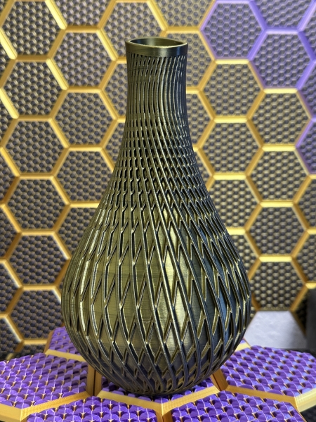 Vase, 3D Deko & Design, Farbe: Gold-Schwarz