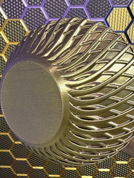 Vase 3D Deko & Design, Farbe: Gold-Lila-Schwarz